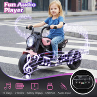 6V Kids Electric Motorcycle with LED Headlight and Music for Toddlers Aged 3-5
