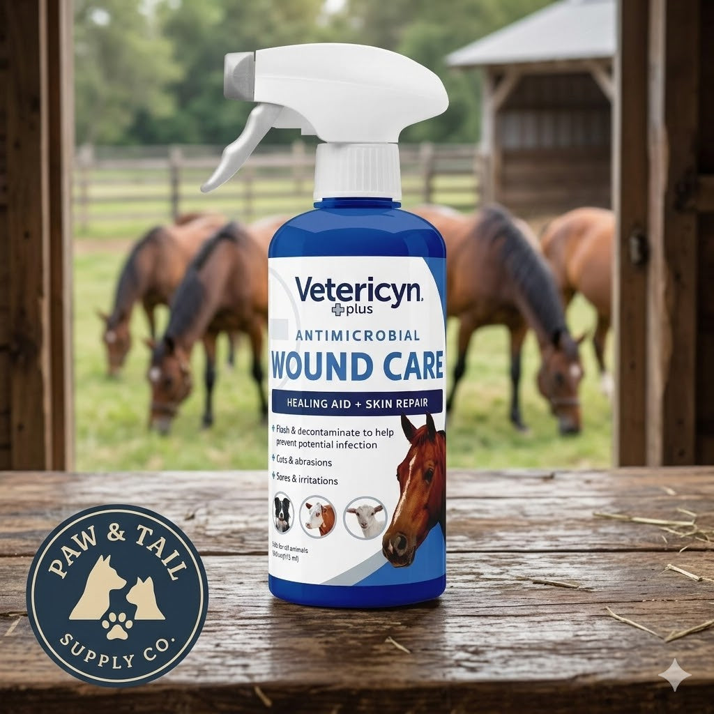 Horse Vetericyn Plus Antimicrobial Equine Wound Care Spray Healing Aid Skin 16 Oz.