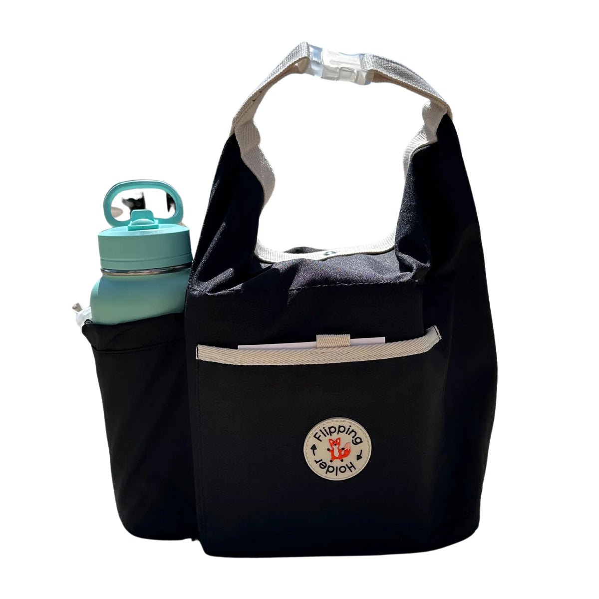 Thermal Tote with Bottle Pocket | easy carry-all bag, clip handle for convenient attachment - BIG FRENCHIES