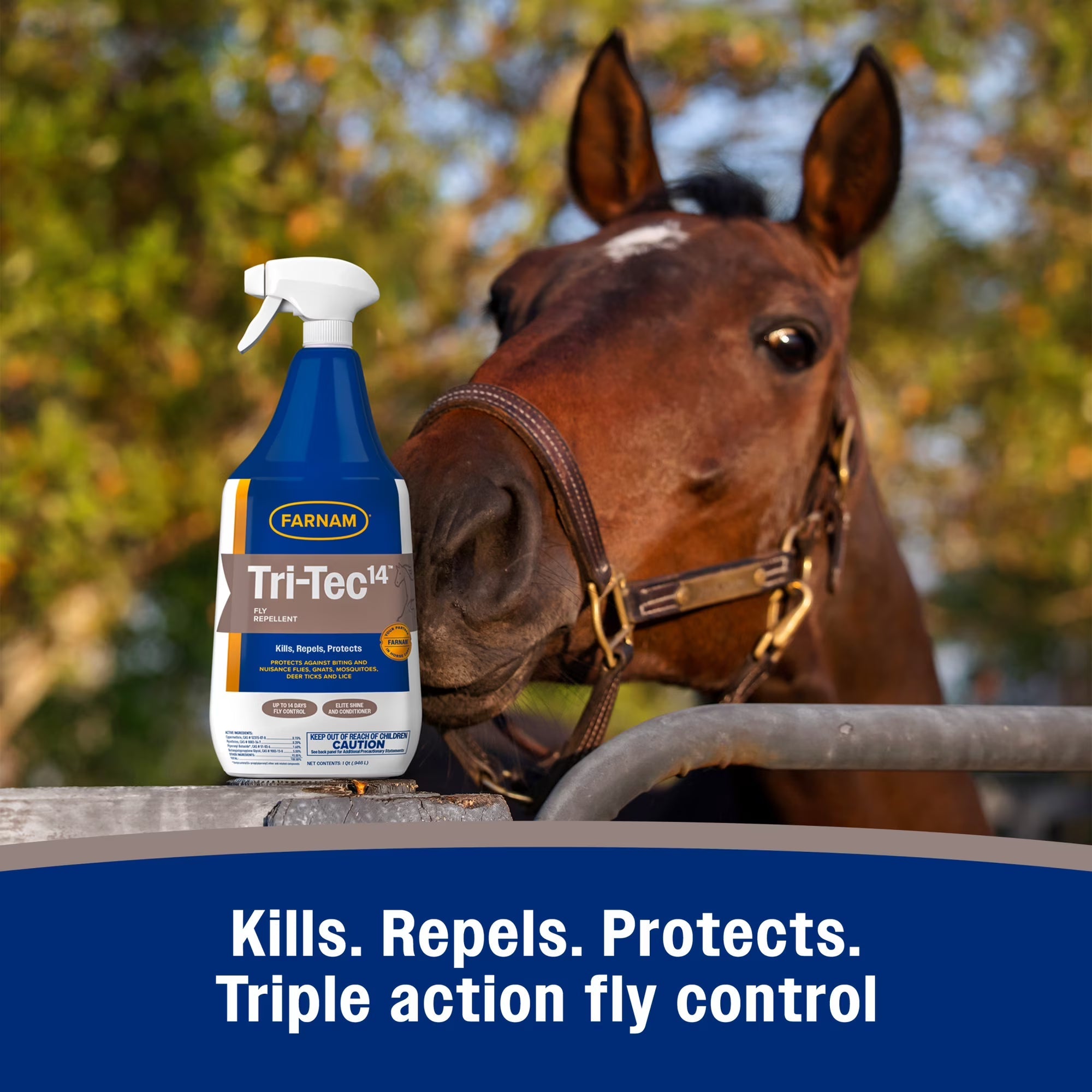 Farnam Tri-Tec 14 Horse Fly Repellent Water-Based 14 Day Protection 32 oz.