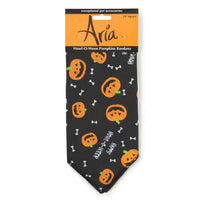 Aria Halloween Dog Bandana 19" Pumpkin & Bone Design Howl-O-Ween Pet Accessory
