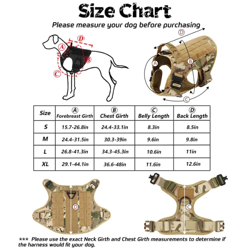 Large Dog Harness & Leash Set – Training Vest for Big Breeds - BIG FRENCHIES