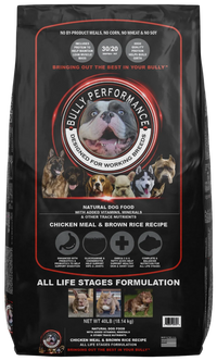 Bully Performance All Life Stage Dog Food 30% Protein 20% Fat 40lbs.