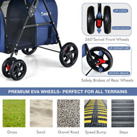 4-in-1 Double Pet Stroller with Detachable Carrier and Travel Carriage - BIG FRENCHIES
