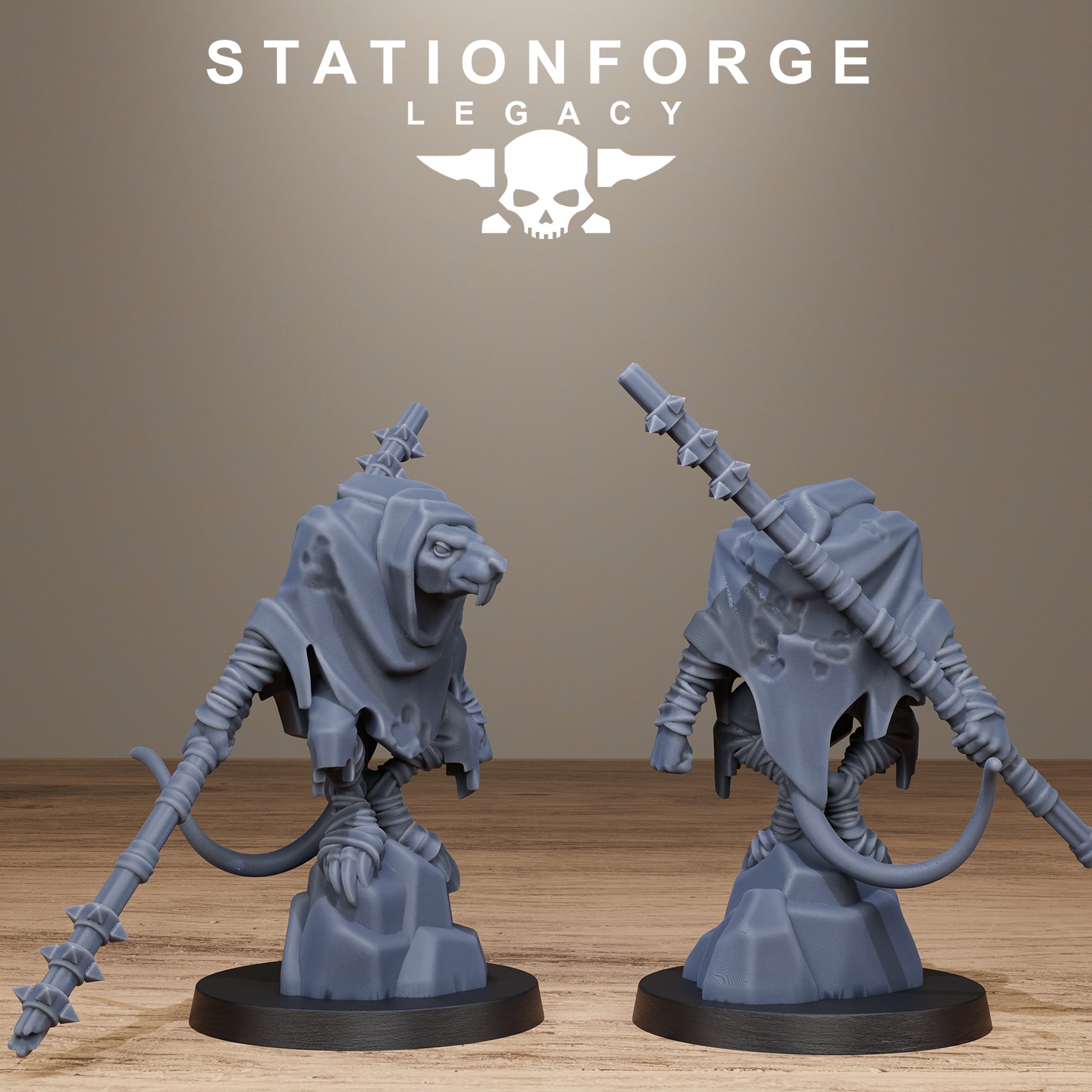 3D Printed Rotfang Plague Bearers by Stationforge Legacy Miniatures