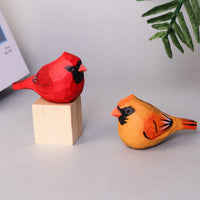 Hand Carved Cardinal Bird, Unique Gift for Loved Ones - BIG FRENCHIES