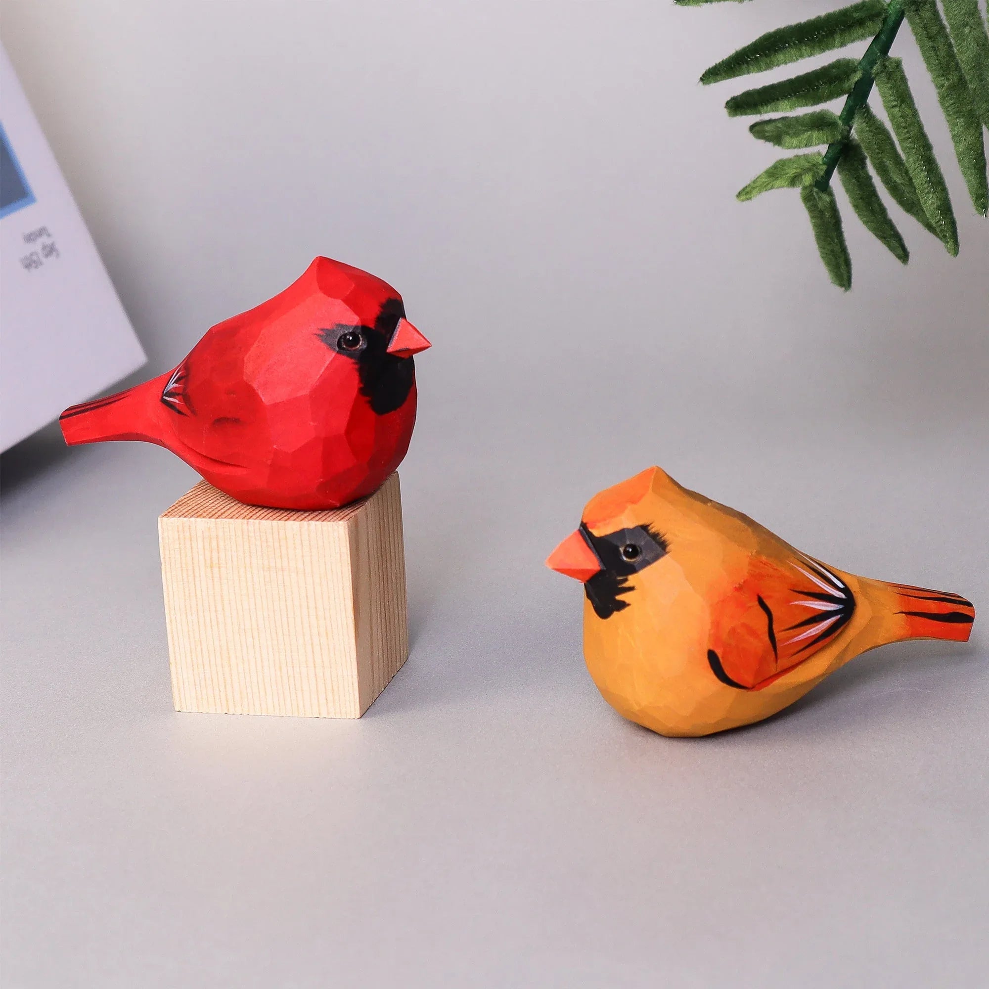 Hand Carved Cardinal Bird, Unique Gift for Loved Ones - BIG FRENCHIES