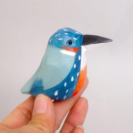 Hand-Carved Wooden Bird Figurine – Hummingbird - BIG FRENCHIES