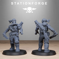 3D Printed GrimGuard Jungle Fighters by StationForge Miniatures