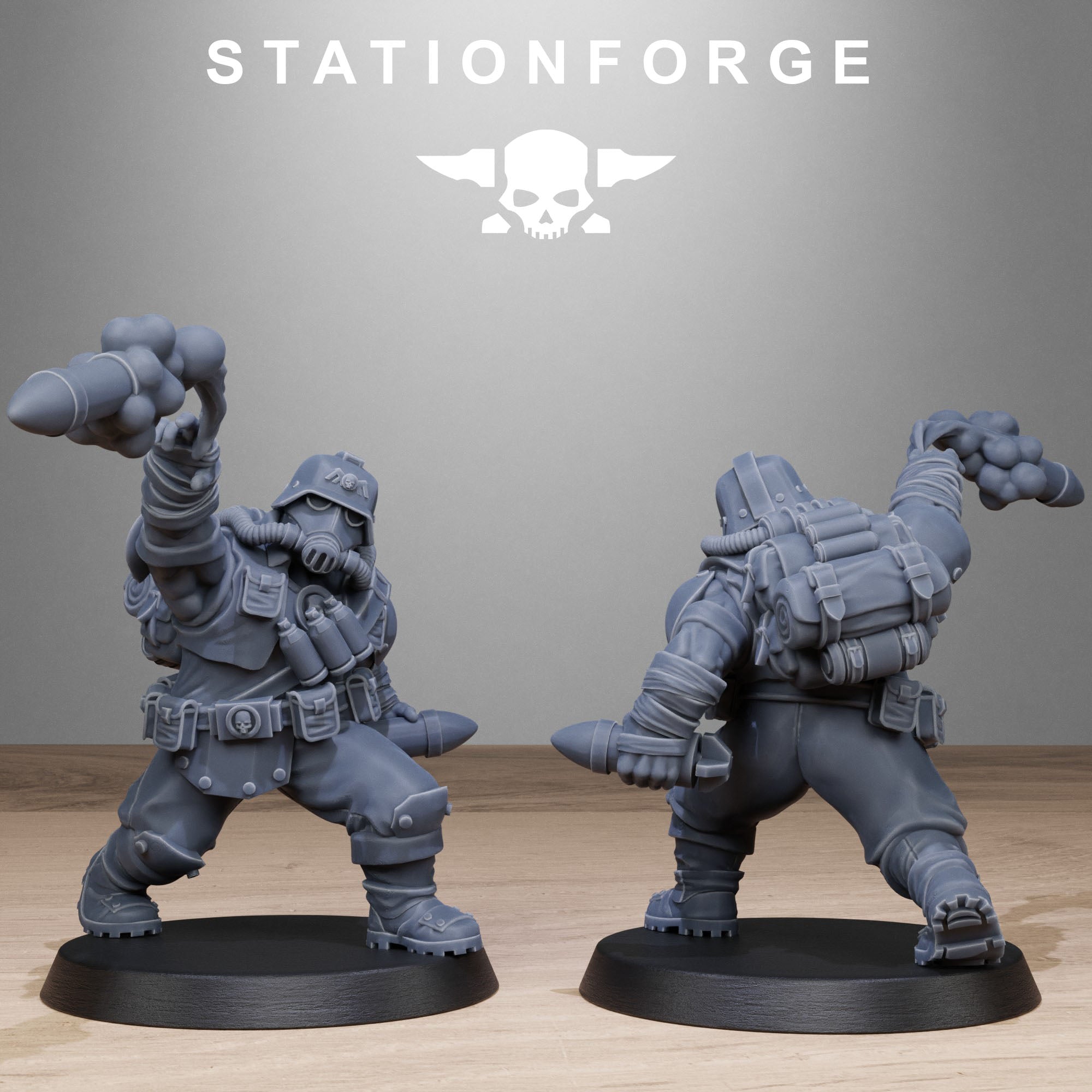 3D Printed GrimGuard Jungle Fighter Mutants x10 by StationForge Miniatures