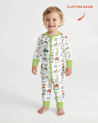 Custom Name God Says I Am Farm Animals Bamboo Convertible Zippy