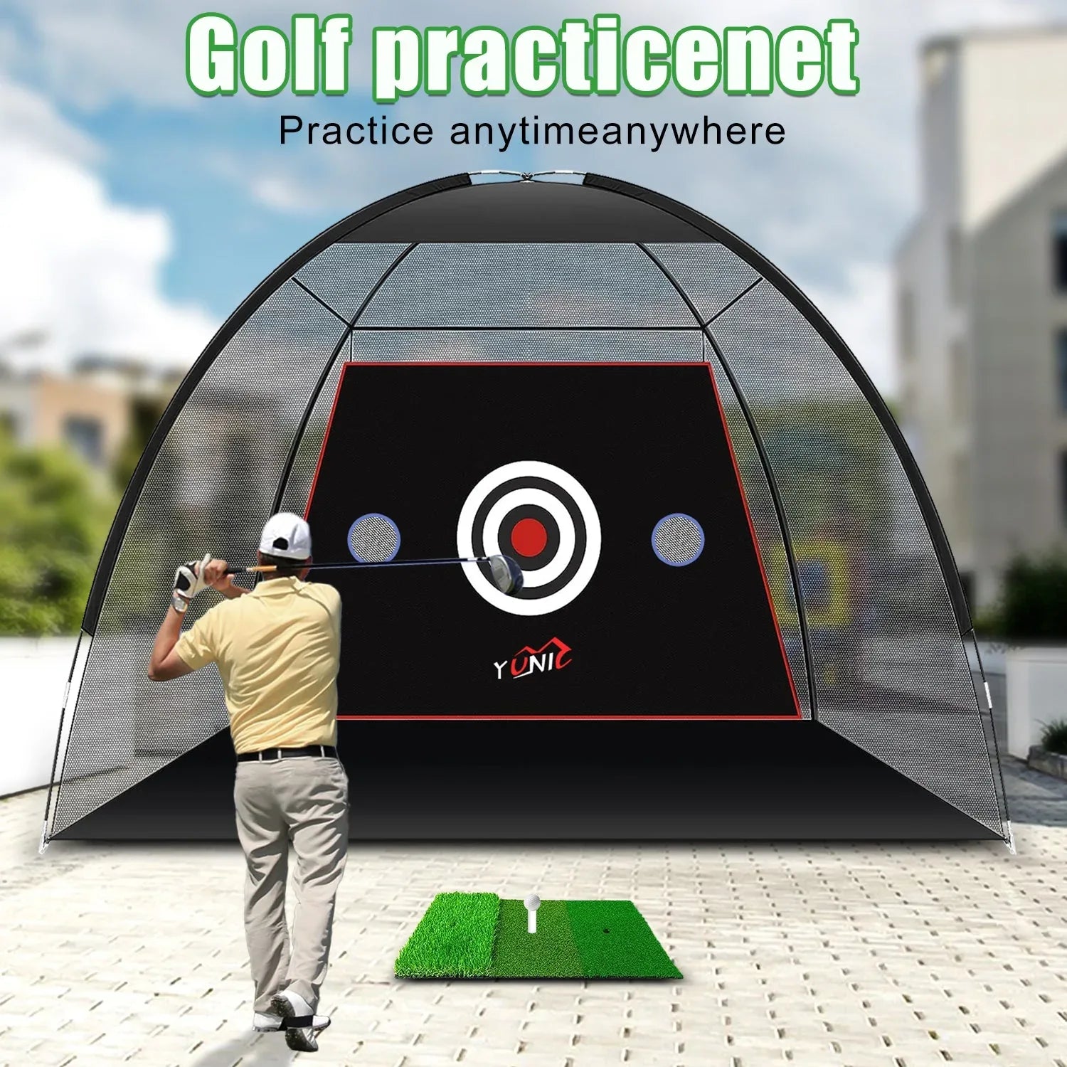 Golf Practice Net - Tent Style (10ft x 7ft) - BIG FRENCHIES