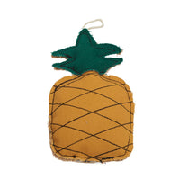 Country Living Canvas & Jute Pineapple-Shaped Dog Chew Toy – Durable, Safe and Non-Toxic - BIG FRENCHIES