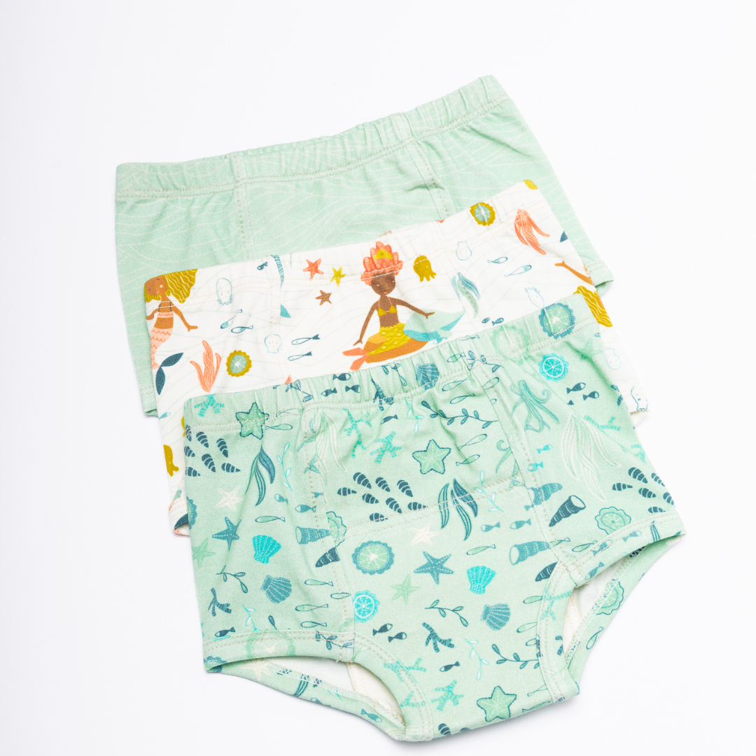 Mermaids-Organic Cotton Potty Training Underpants (6 Pack) - BIG FRENCHIES