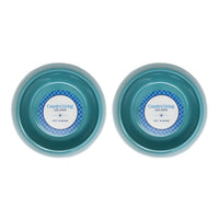 Country Living Set of 2 Natural Fiber Dog Bowls – Teal Blue - BIG FRENCHIES