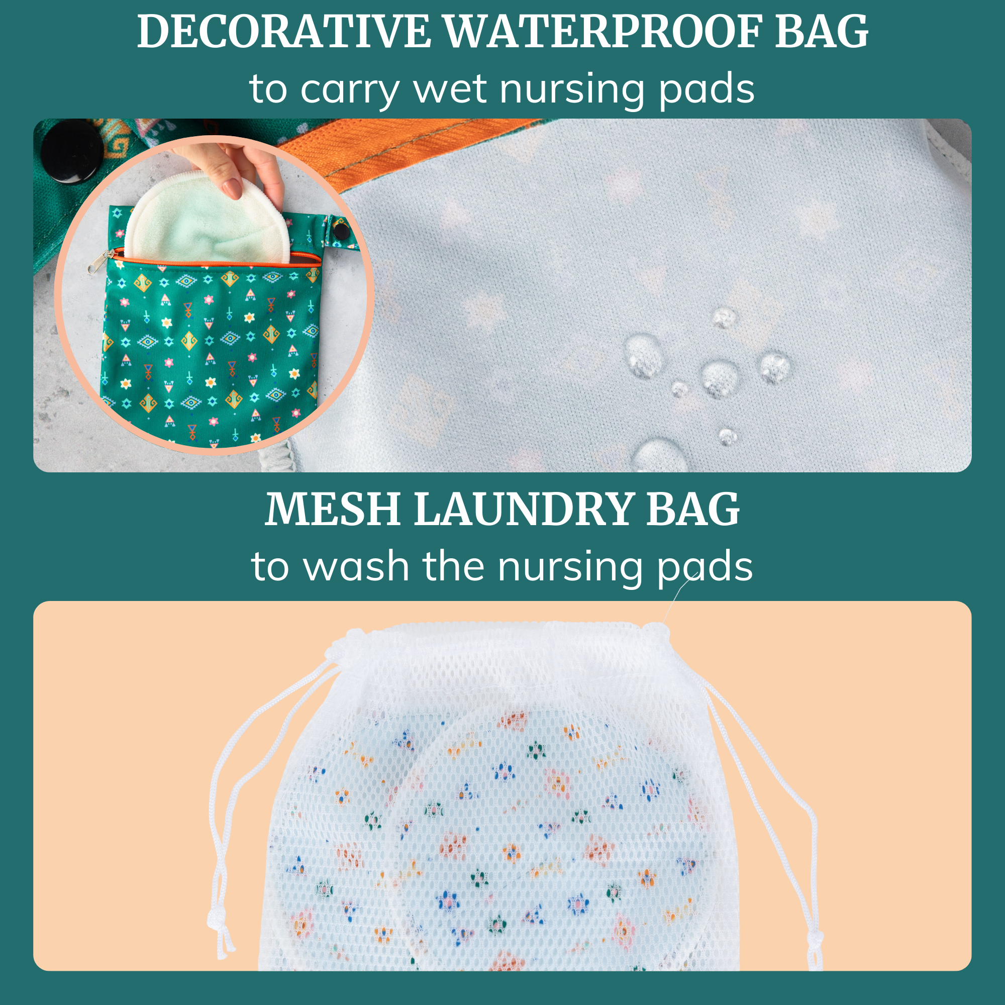 Reusable Breast Pads for Nursing & Pumping - Nazar