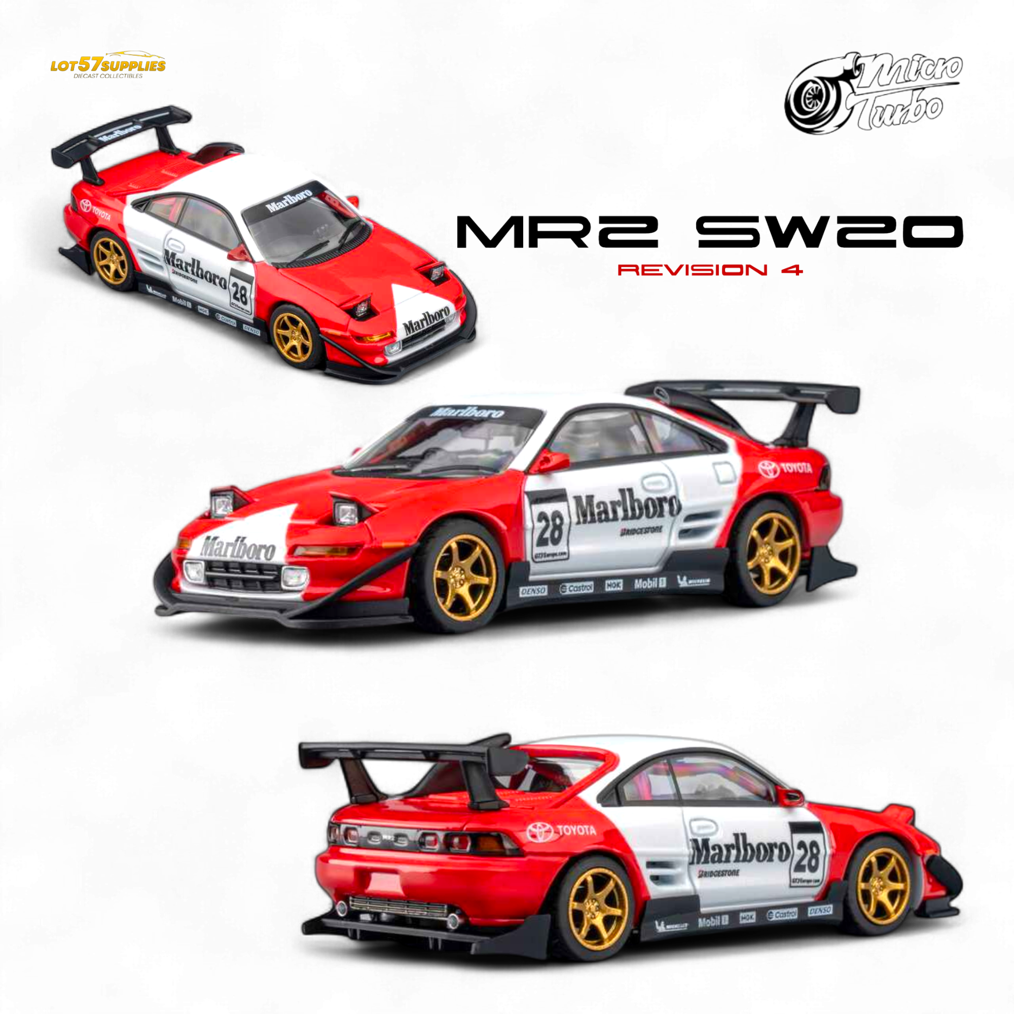 (Pre-Order) MicroTurbo Toyota MR2 Marlboro Livery 1:64