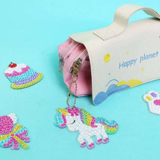 Adorable Keychains Diamond Art Kit – Unicorn (Set of 15) - BIG FRENCHIES