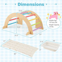 6 in 1 Kids Climbing Arch Playset wIth Removable Cushion and Stoppers