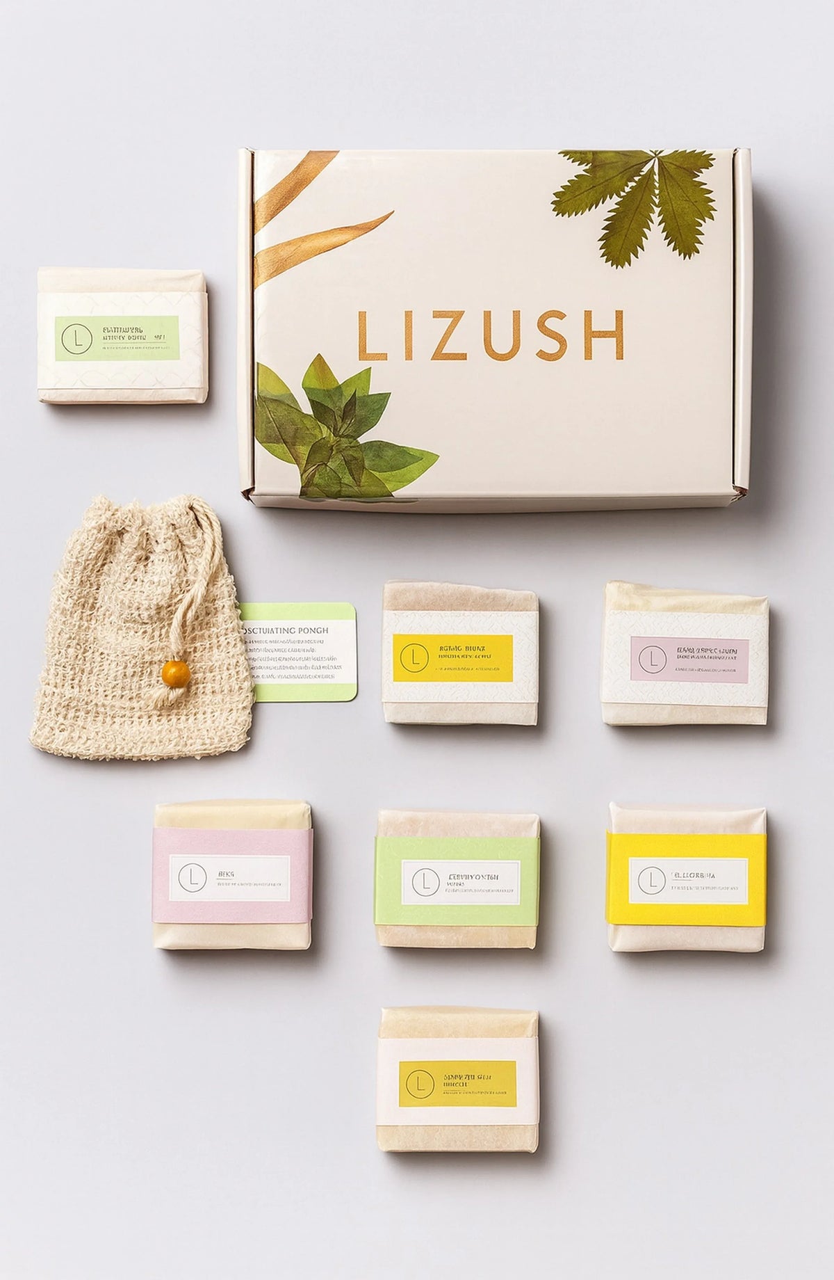 Set of 6 Handmade cold process ,Natural Soap Bars in gift Set box - BIG FRENCHIES