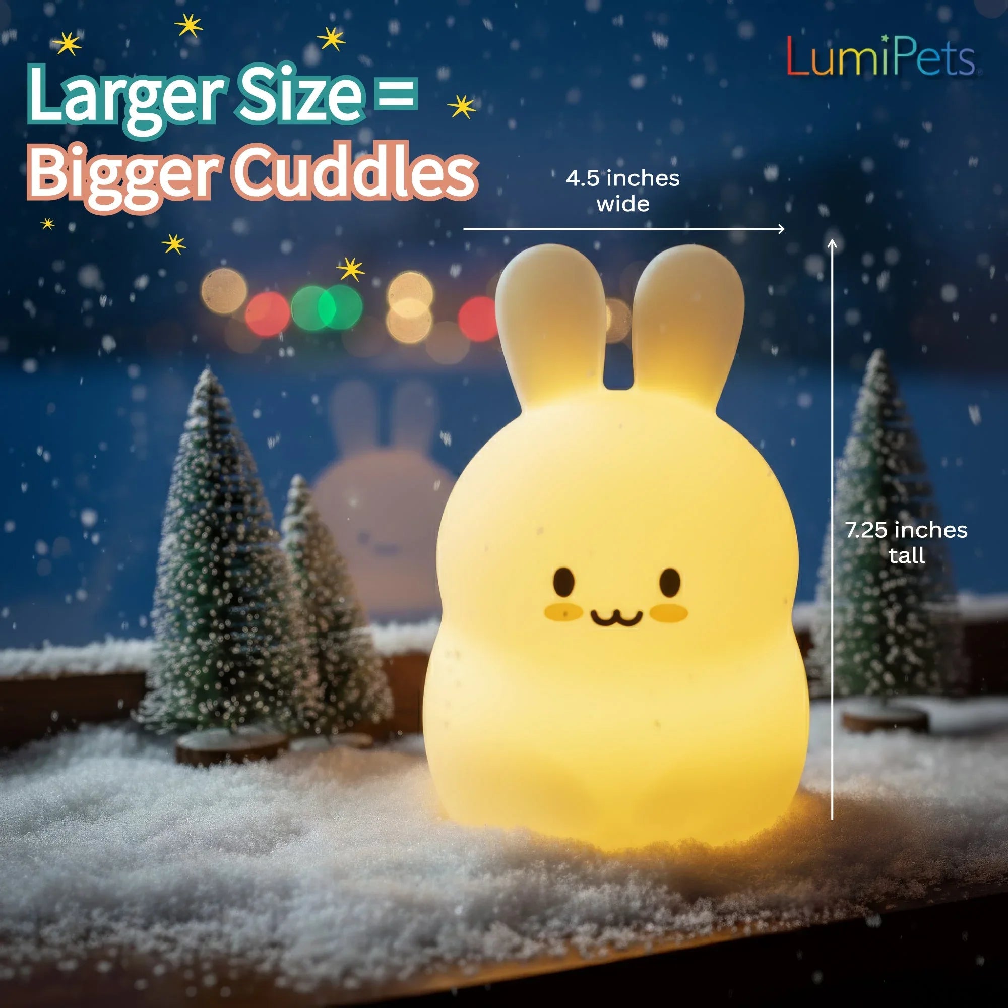 LumiPets® Baxter the Bunny- Children's Touch Night Light - BIG FRENCHIES