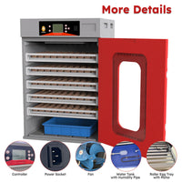 400 Eggs Incubator Cabinet with Automatic Turning&Digital Temperature Control, Large Commercial Poultry Hatcher Cabinet 
