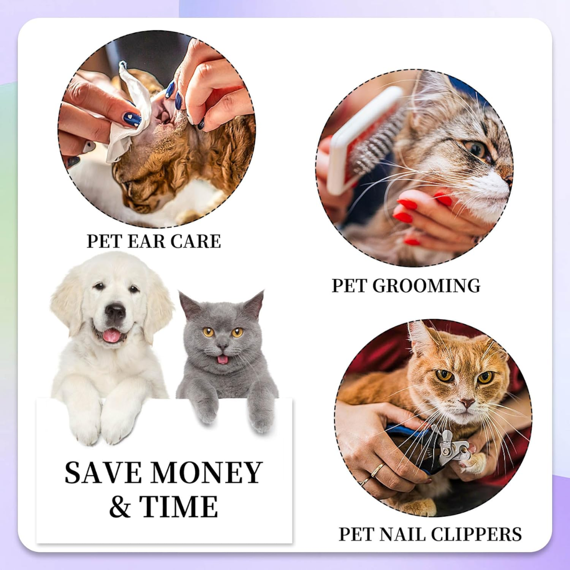 Cat Grooming Hammock Kit For Cats Dogs Up To 12 Lb, Hanging Harness And Sling For Nail Trimming, Includes Clippers Trimm