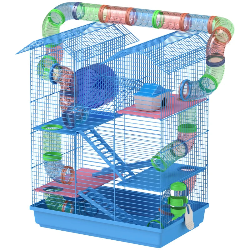 18.5inch 5 Tier Hamster Cage With Tubes And Tunnels
