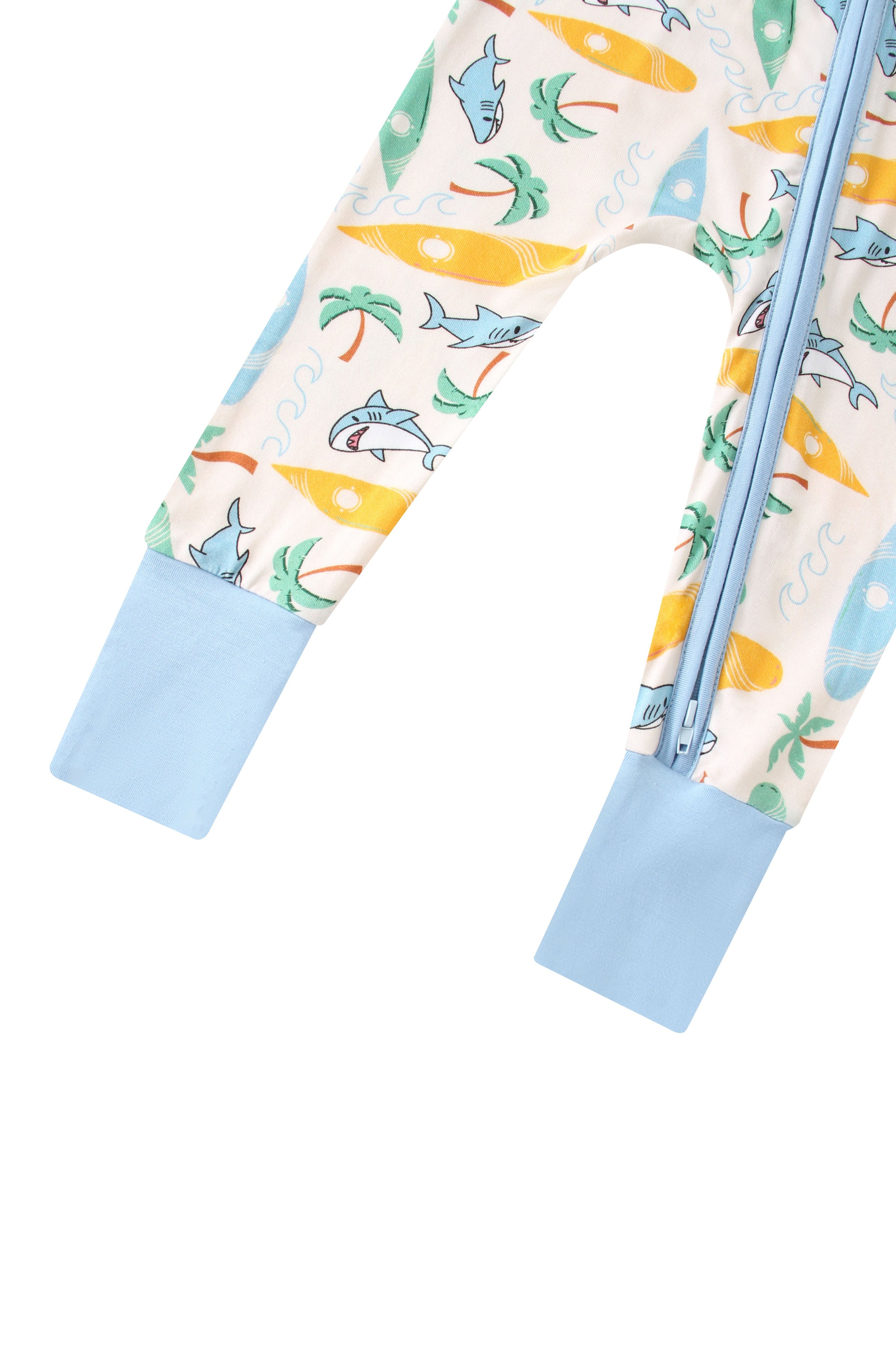 PoshTOT Beach Surfing Bamboo Baby Convertible Zippy Romper