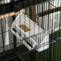 2 In 1 Bird Cage Aviary Parakeet House For Finches, Budgies With Wheels, Black