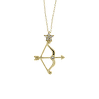 Genuine .07ct Diamond Fashion Pendants 14KT Yellow Gold