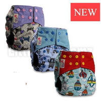 Modern Luxury Printed Washable Real Cloth Pocket Nappy,3 nappies/diapers Set For Girls and Boys Baby In Elegant Style - BIG FRENCHIES