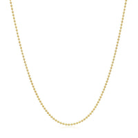 14k Yellow Gold Bead Chain 1.0mm