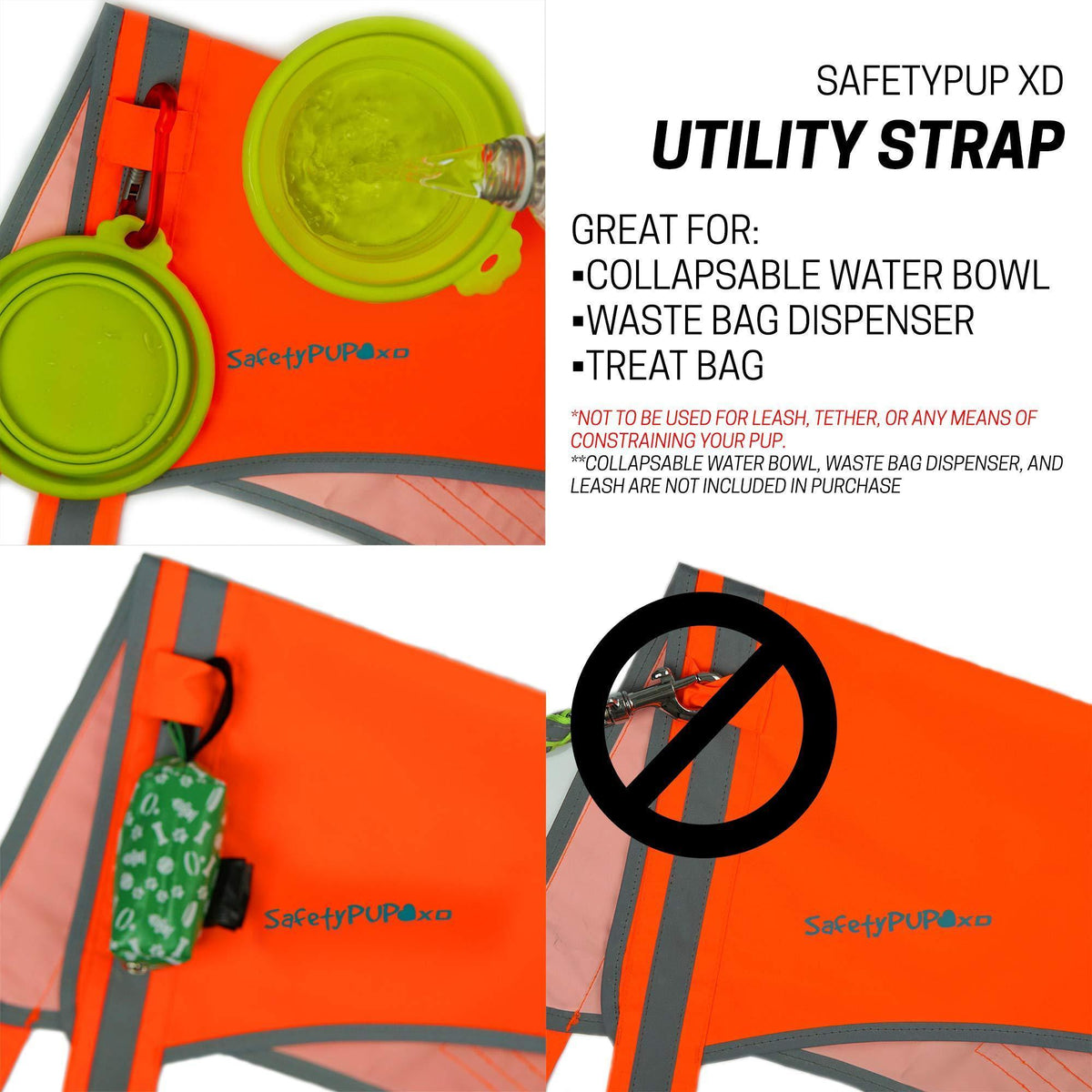 Lightweight Dog Vest L Size Mid-Back Coverage 36.75 in Chest x 26 in Neck Orange