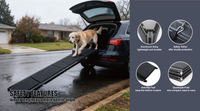 Dog Ramp For Car 71inch Long & 19.3inch Wide Portable Dog Ramps For Large Dogs With Non-Slip Rug Surface Dog Car Ramp Fo