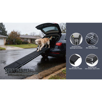Dog Ramp For Car 71 Long & 19.3 Wide Portable Dog Ramps For Large Dogs With Non-Slip Rug Surface Dog Car Ramp For SUV Ca