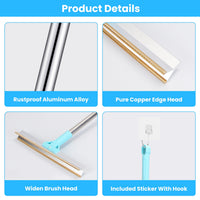 1Pc Pet Hair Removal Rake With 54.33in Adjustable Telescopic Rod Multi-Fabric Dog Cat Hair Scraper Lint Shaver For Carpe