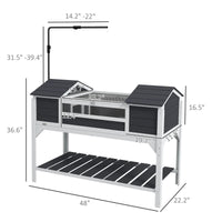 Tortoise Enclosure Tortoise House With Adjustable Lamp Holder Storage Shelf, Dual Main Houses, Openable Lid, Gray