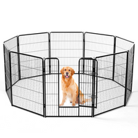 Dog Playpen Indoor Fence Height Metal Exercise Pen With Door Small Puppy-Medium-Large Dogs Animal Pet For Outdoor, Garde