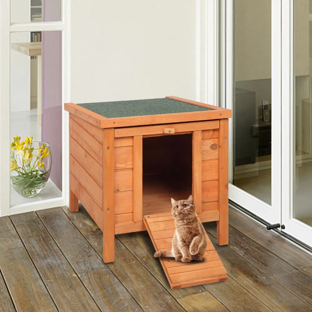 20-inch removable roof, waterproof, green asphalt roof, cedar wood, wooden chicken and rabbit cage