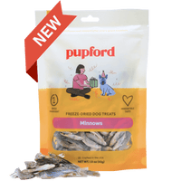 Pupford Freeze Dried Minnows Single-Ingredient Dog Treats, 1.5 oz, Pack of 11