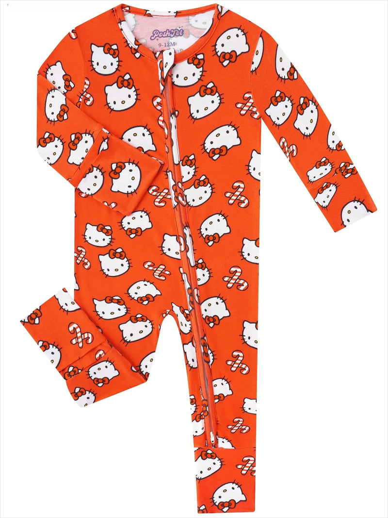 PoshTOT Sanrio Hello Kitty Red Bamboo Baby Convertible Zippy Romper - BIG FRENCHIES
