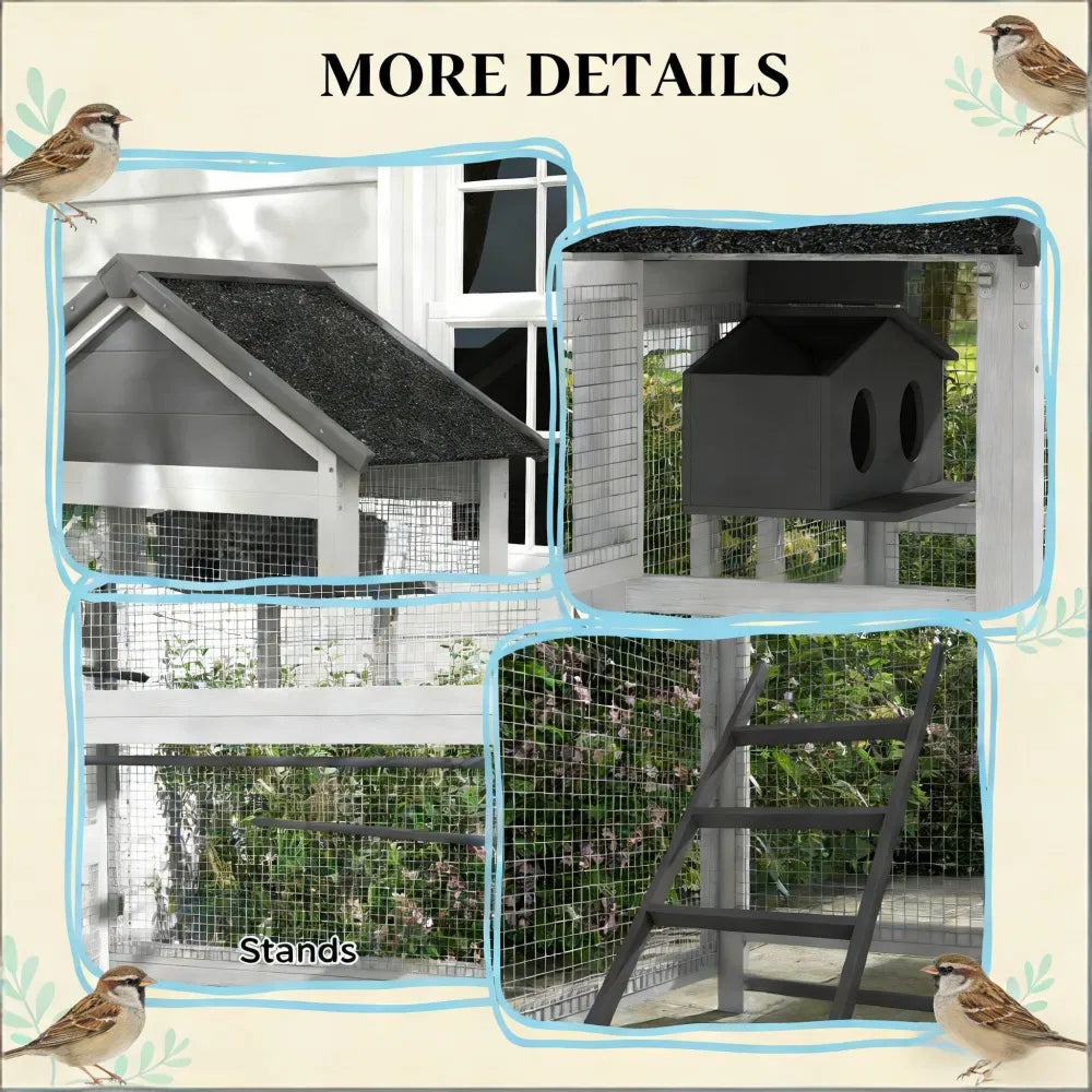 Bird Cage Starter Kit with Detachable Rolling Stand