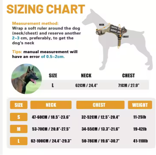 USLOCAL Tactical Service Dog Harness With Control Handle No Pulling Adjustable Reflective Pet Vest Harness Easy Walking 