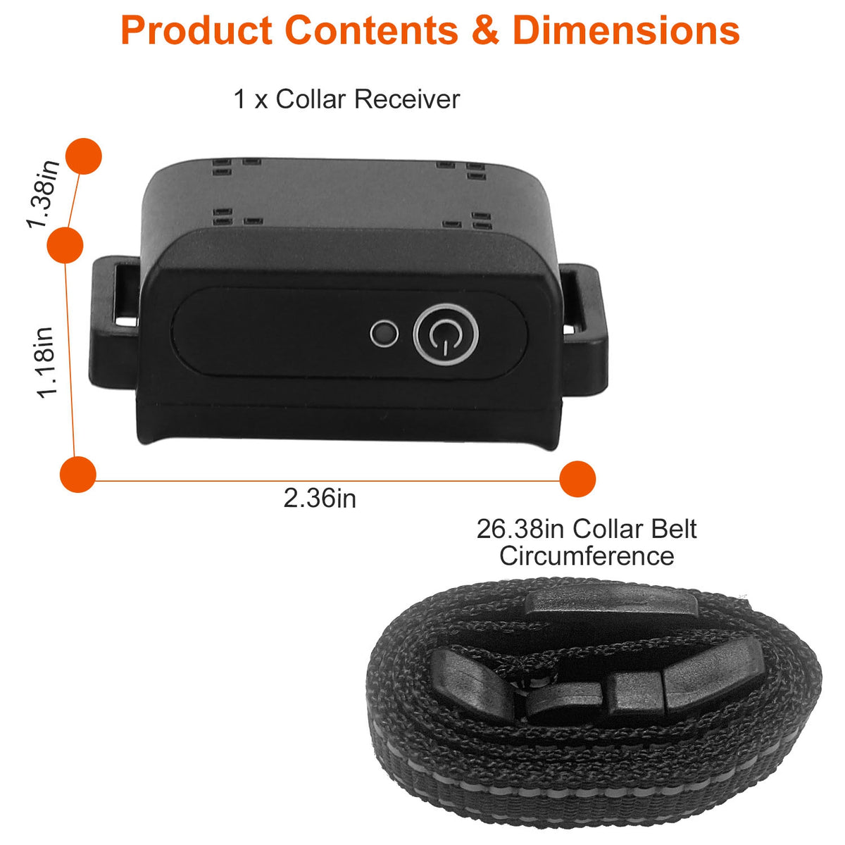 Train Collar OR Receiver Only Options - 3280FT Dog Training Collar IP67 Waterproof Pet Beep Vibration Electric Shock Col