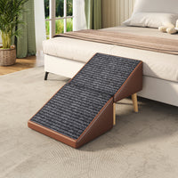 3-in-1 Dog Ramp 18.89"×17.91"×20.08" with Storage – Pet Stairs for Senior & Injured Dogs & Cats, Hidden Storage Footstoo