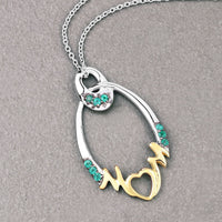 0.15 Carat Genuine Emerald .925 Sterling Silver Pendant