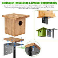 94Inch Squirrel Proof Bird Feeder Pole Heavy-Duty Bird House Pole Outdoor Bird Feeding Station with 5 Adjustable Heights