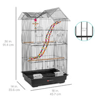 36In Indoor/Outdoor Iron Bird Cage for Parro - BIG FRENCHIES