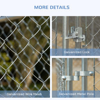 99 Sq. Ft. Dog Playpen Outdoor with Galvanized Steel Frame, for Small and Medium Dogs, 13.1' x 7.5' x 6'